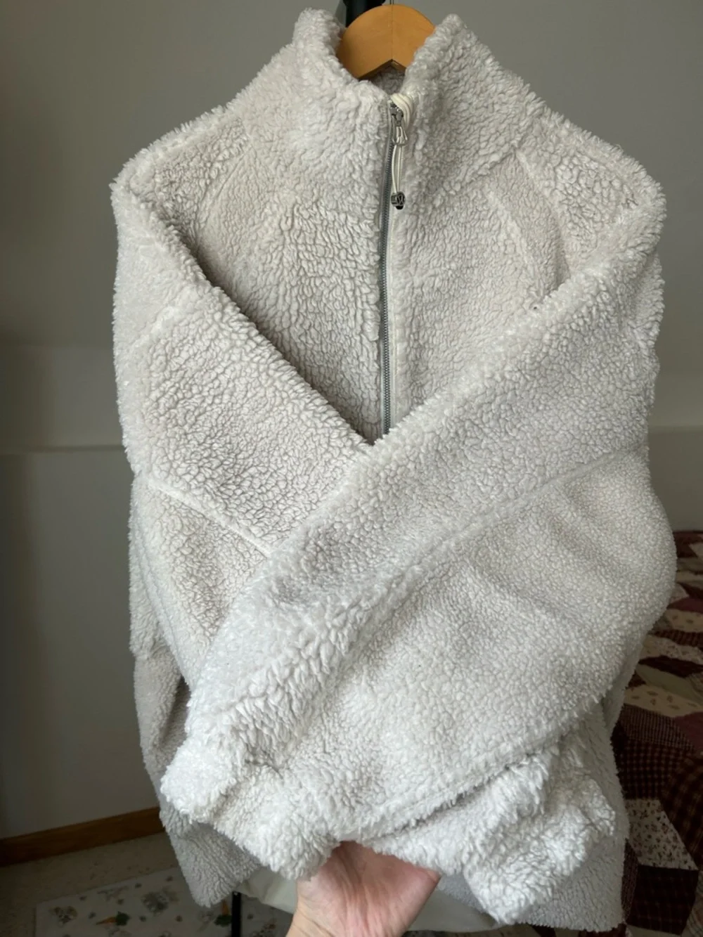 Lululemon Long Textured Fleece Jacket Sherpa Teddy